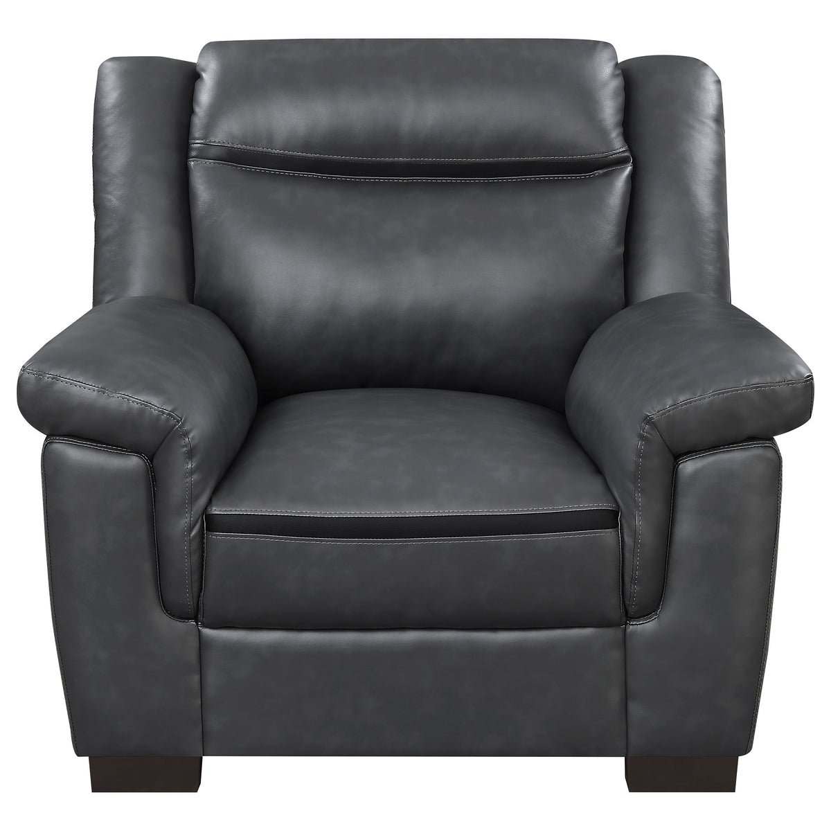 Arabella Upholstered Padded Arm Sofa Set Grey