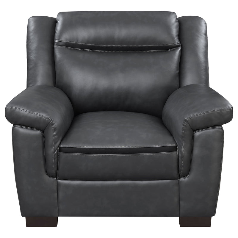 Arabella Upholstered Padded Arm Sofa Set Grey