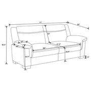 Arabella Upholstered Padded Arm Sofa Set Grey