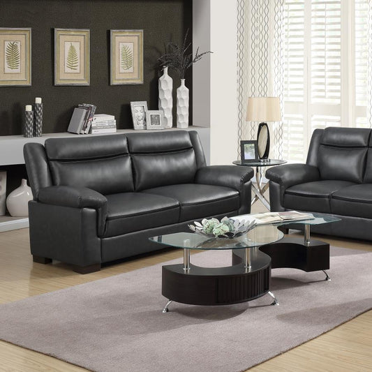 Arabella Upholstered Padded Arm Sofa Grey Default Title
