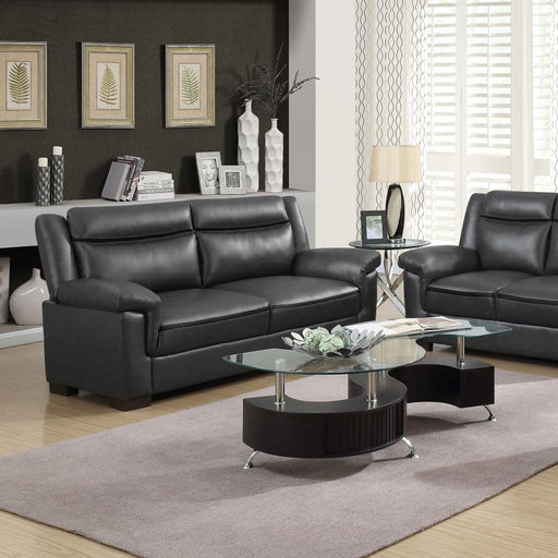 Arabella Upholstered Padded Arm Sofa Grey Default Title