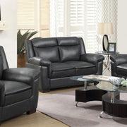 Arabella Upholstered Padded Arm Loveseat Grey Default Title