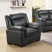 Arabella Upholstered Padded Arm Accent Chair Grey Default Title