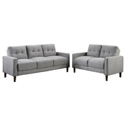 Bowen Upholstered Track Arm Tufted Sofa Set