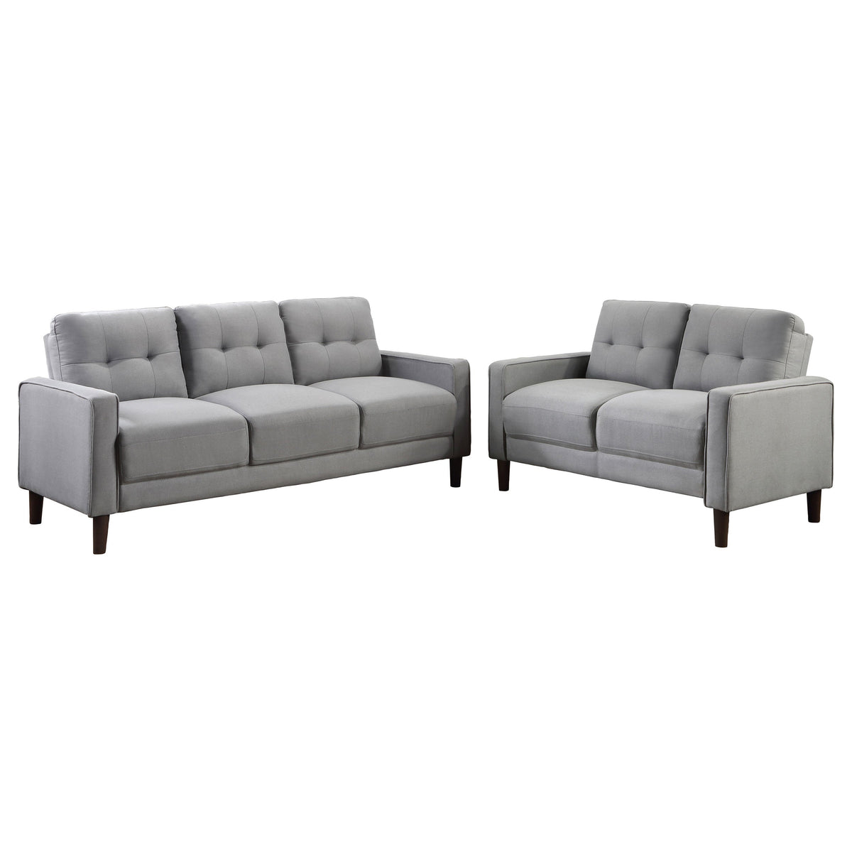 Bowen Upholstered Track Arm Tufted Sofa Set