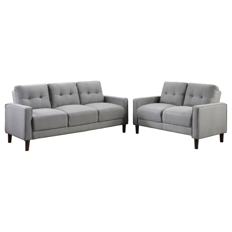 Bowen Upholstered Track Arm Tufted Sofa Set
