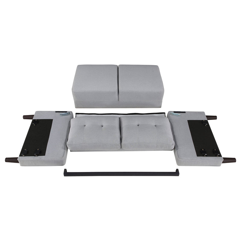 Bowen Upholstered Track Arm Tufted Sofa Set