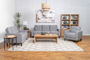 Bowen Upholstered Track Arm Tufted Sofa Set