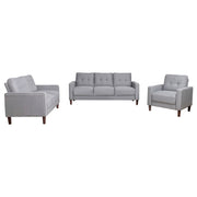 Bowen Upholstered Track Arm Tufted Sofa Set