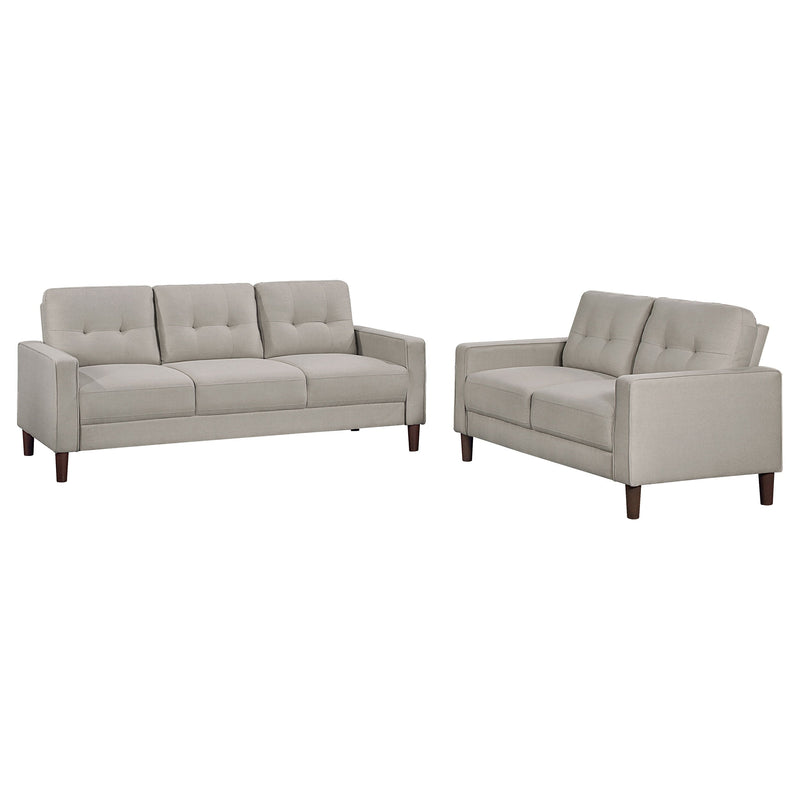 Bowen Upholstered Track Arm Tufted Sofa Set
