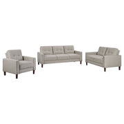 Bowen Upholstered Track Arm Tufted Sofa Set