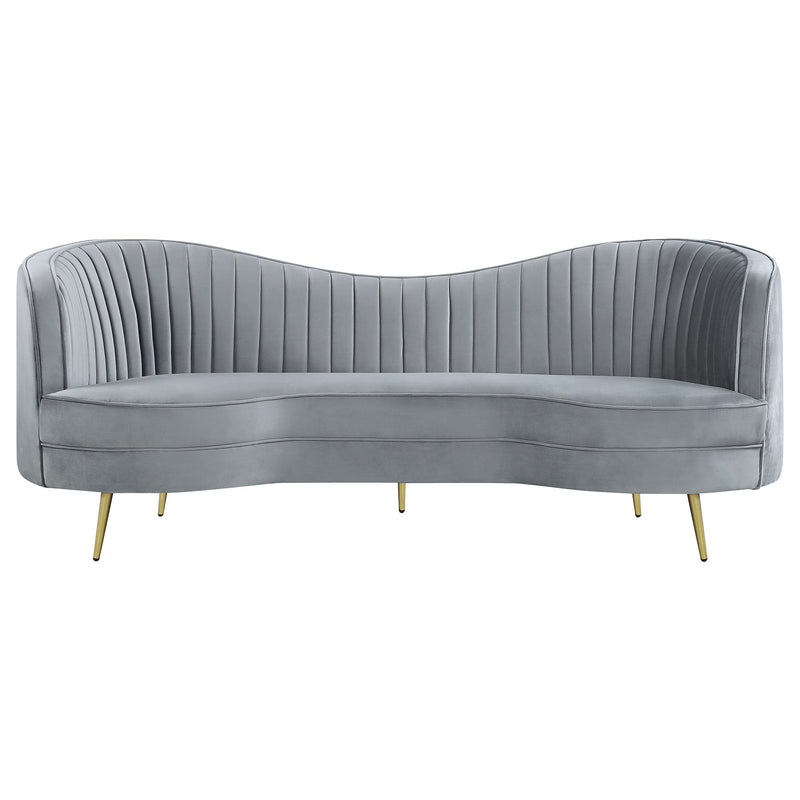 Sophia Upholstered Channel Tufted Sofa Set