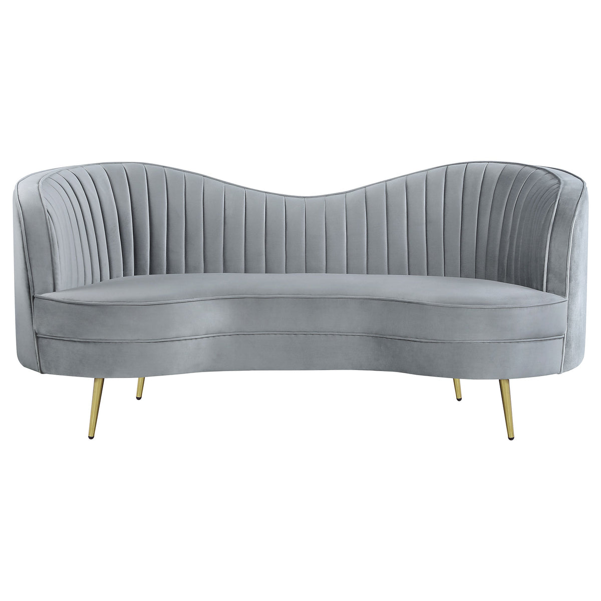 Sophia Upholstered Channel Tufted Sofa Set