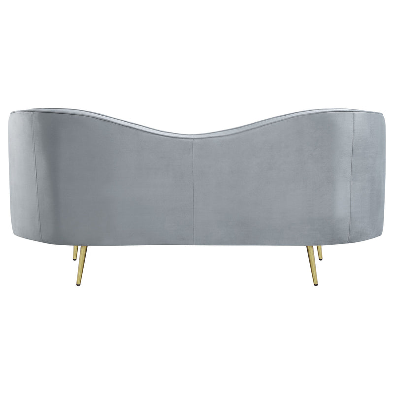 Sophia Upholstered Channel Tufted Sofa Set
