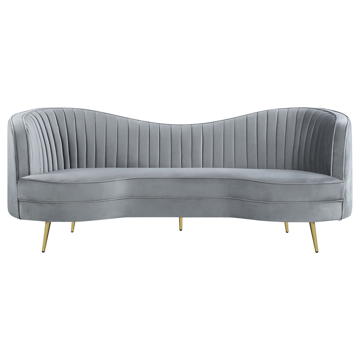 Sophia Upholstered Channel Tufted Sofa Set