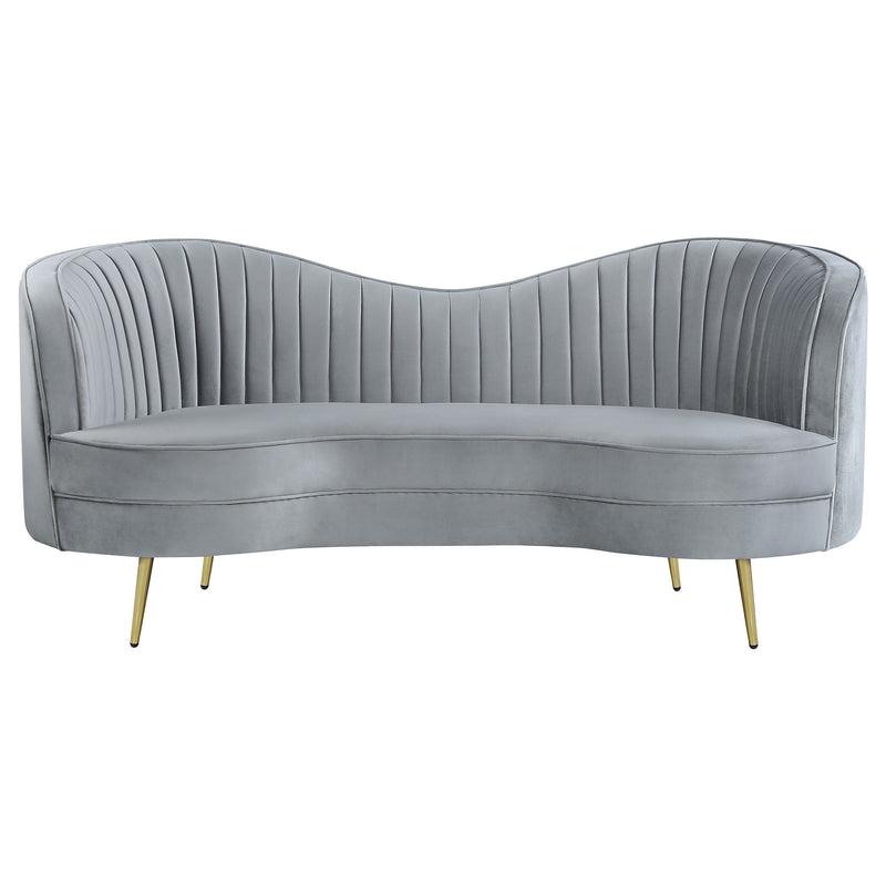 Sophia Upholstered Channel Tufted Sofa Set