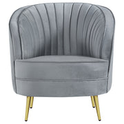 Sophia Upholstered Channel Tufted Sofa Set