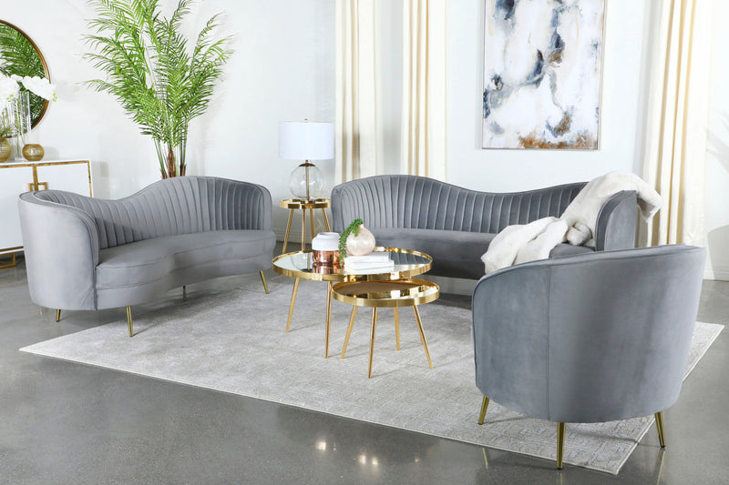 Sophia Upholstered Channel Tufted Accent Chair