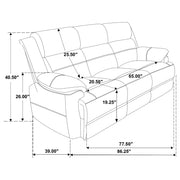 Ellington Upholstered Padded Arm Sofa Dark Brown