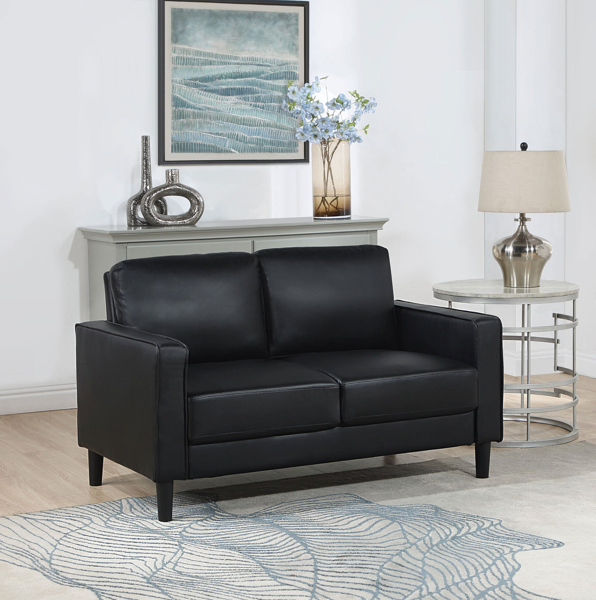 Ruth Upholstered Track Arm Loveseat