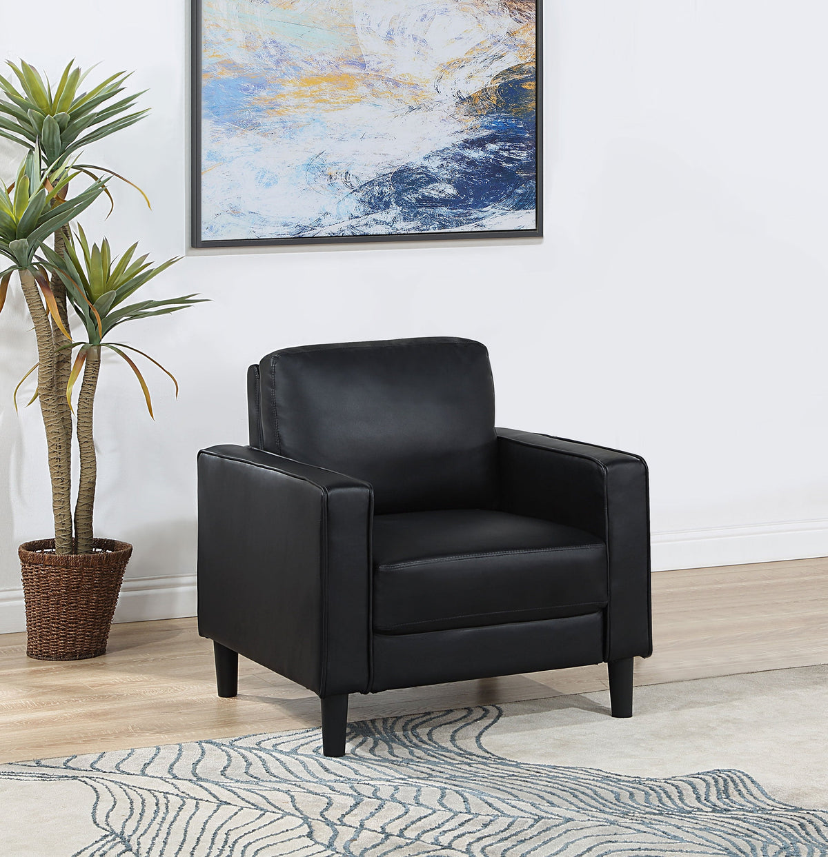Ruth Upholstered Track Arm Accent Chair