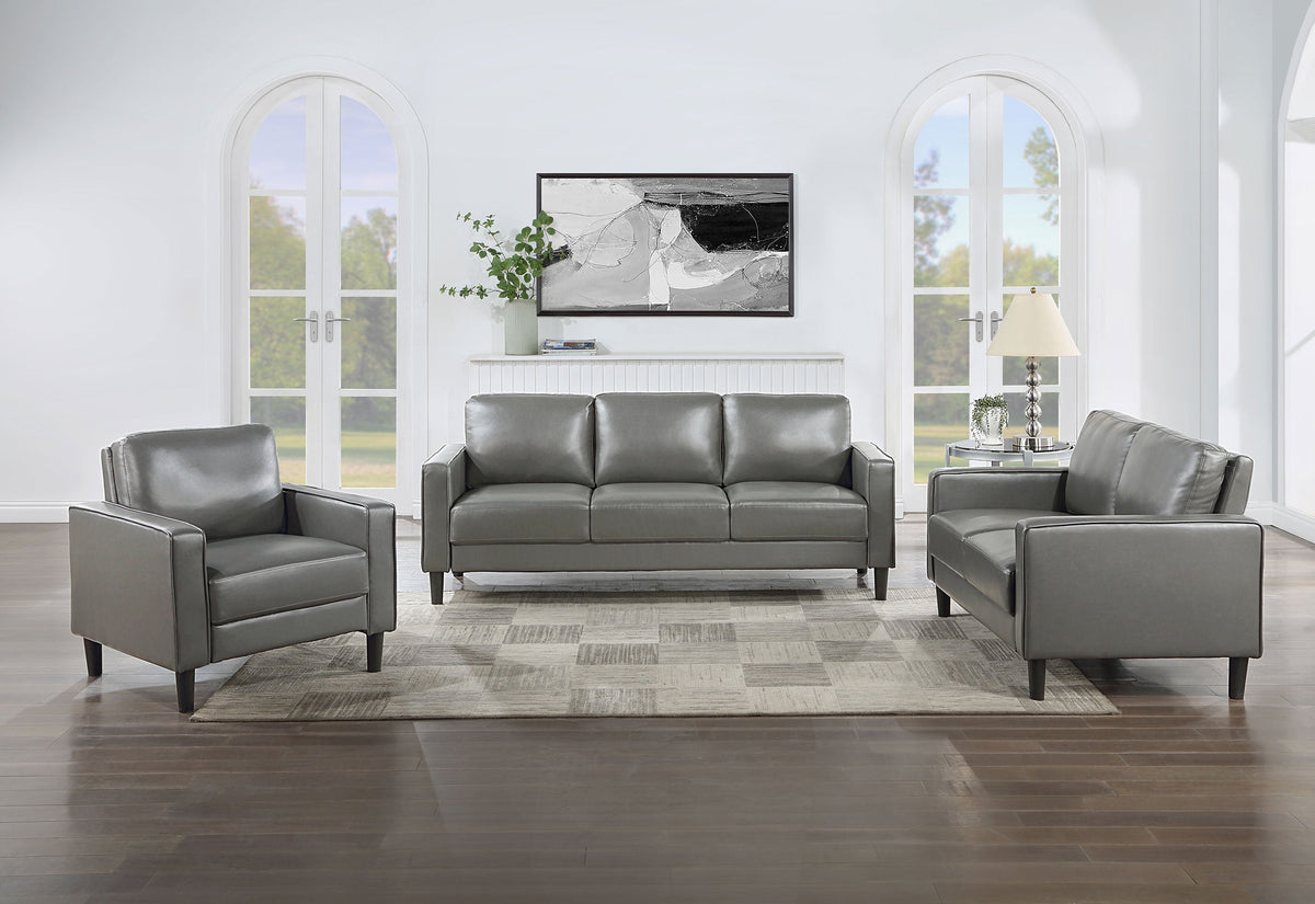 Ruth Upholstered Track Arm Sofa Set