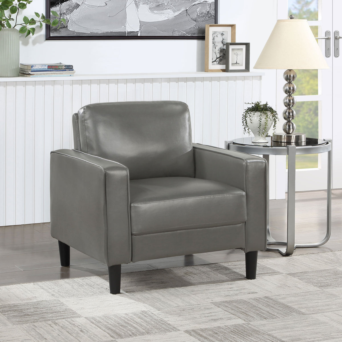 Ruth Upholstered Track Arm Accent Chair