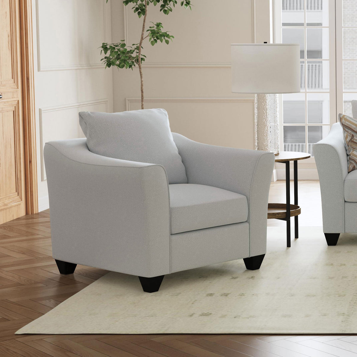 Salizar Upholstered Flared Arm Accent Chair