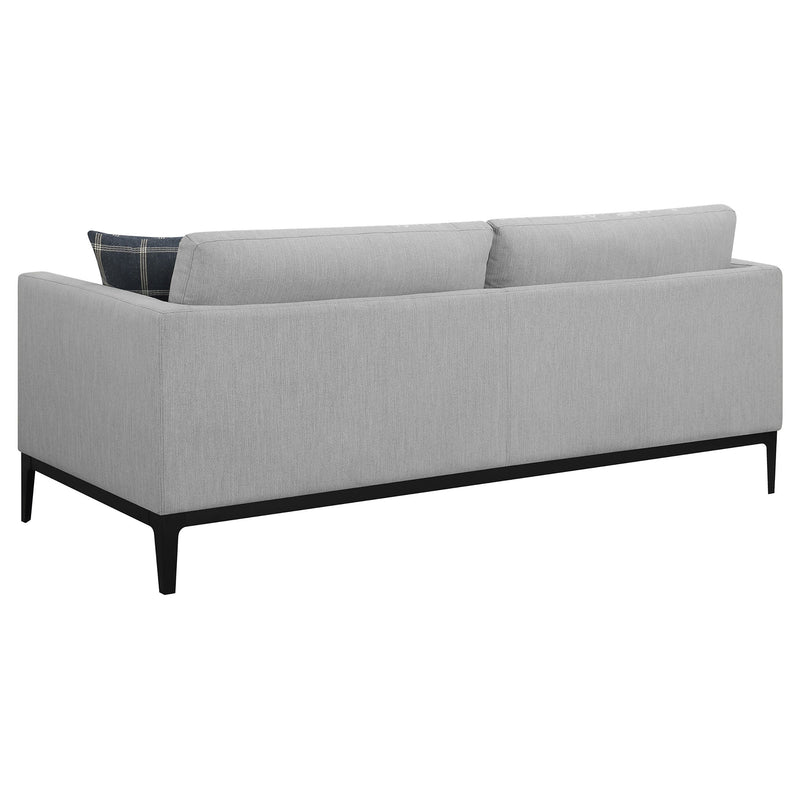 Apperson Upholstered Track Arm Sofa Set Light Grey