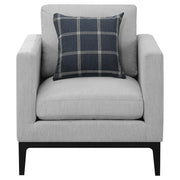 Apperson Upholstered Track Arm Sofa Set Light Grey