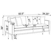 Apperson Upholstered Track Arm Sofa Light Grey