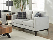 Apperson Upholstered Track Arm Loveseat Light Grey Default Title