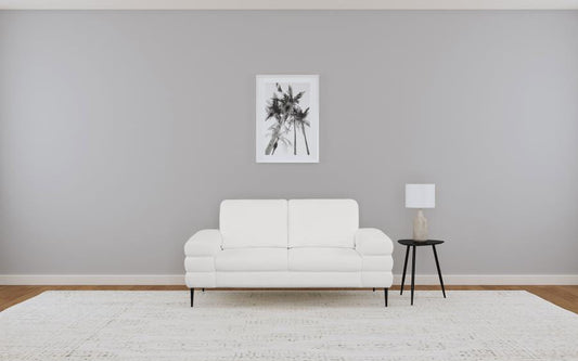 Jessel Chenille Upholstered Track Arm Loveseat Ivory Default Title