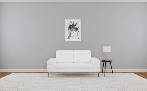 Jessel Chenille Upholstered Track Arm Loveseat Ivory Default Title