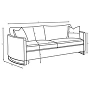 Corliss Upholstered Curved Track Arm Sofa