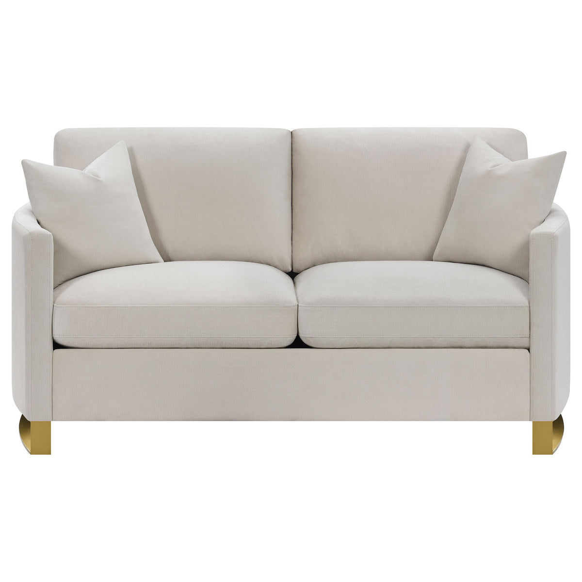 Corliss Upholstered Curved Track Arm Loveseat