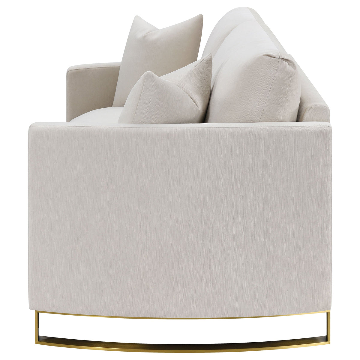 Corliss Upholstered Curved Track Arm Loveseat
