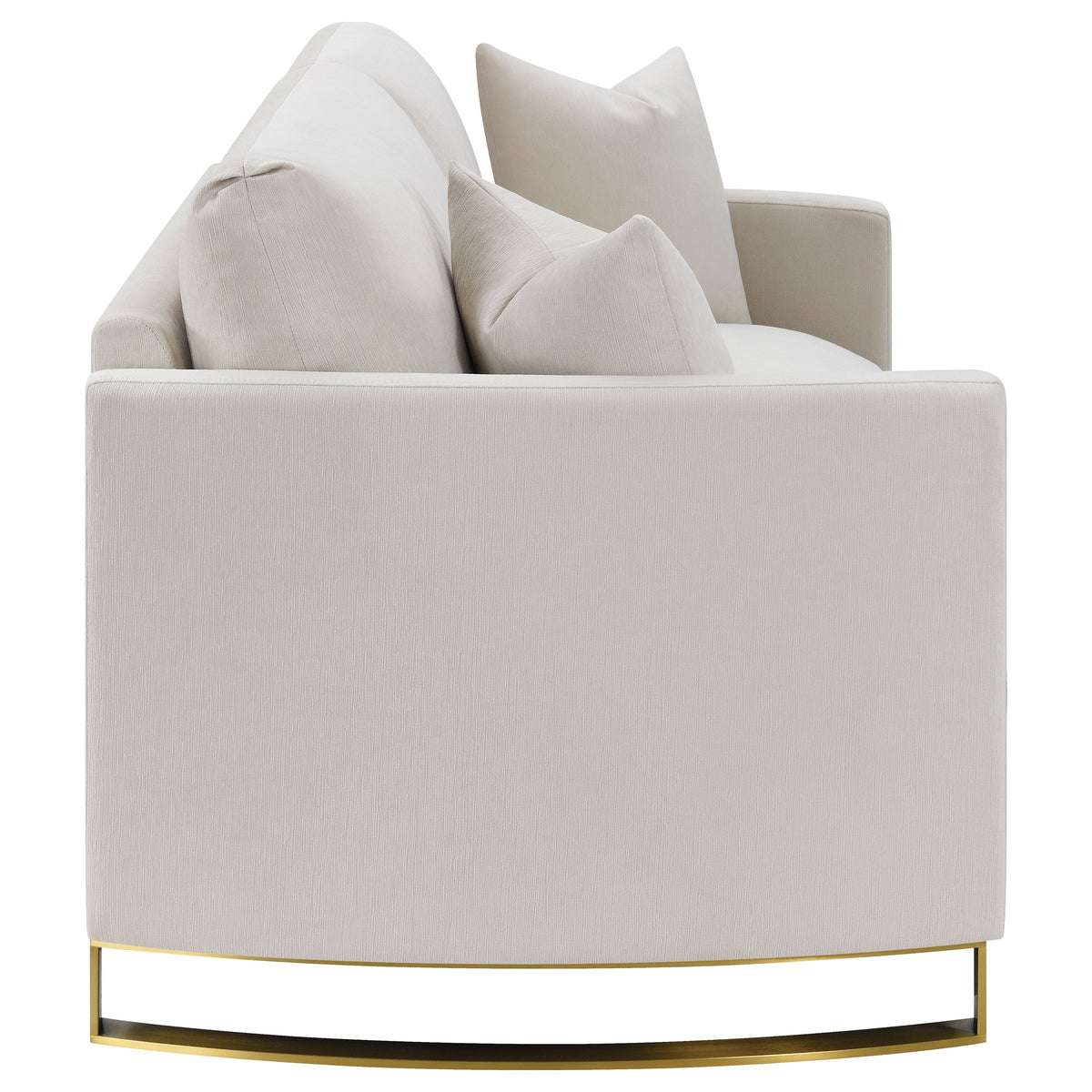 Corliss Upholstered Curved Track Arm Loveseat