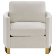 Corliss Upholstered Curved Track Arm Chair