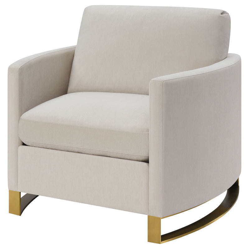 Corliss Upholstered Curved Track Arm Chair