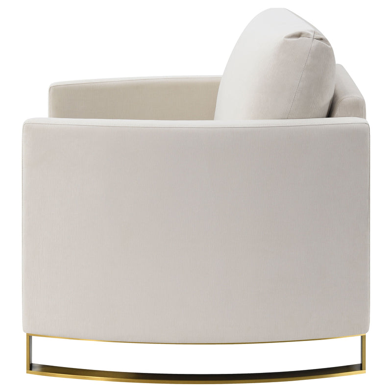 Corliss Upholstered Curved Track Arm Chair