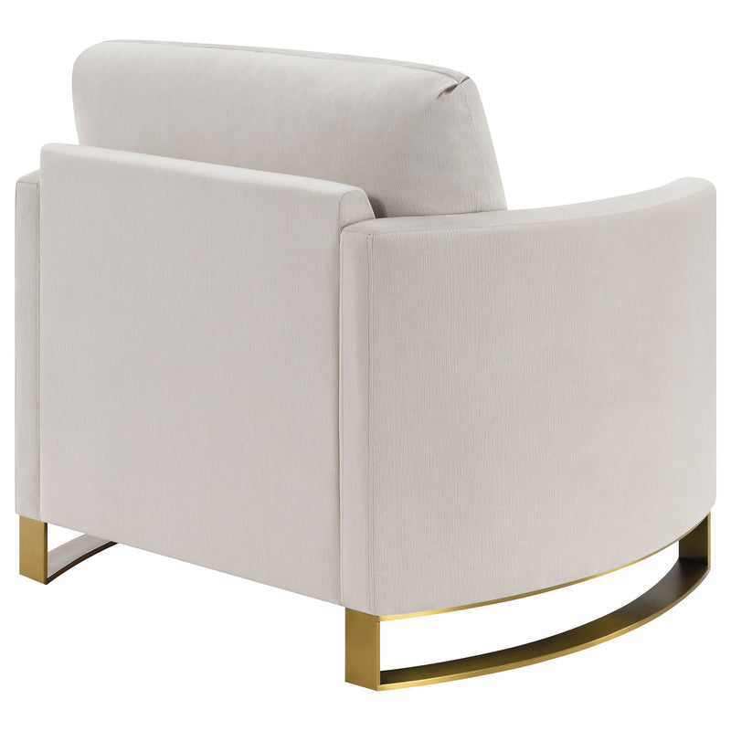Corliss Upholstered Curved Track Arm Chair