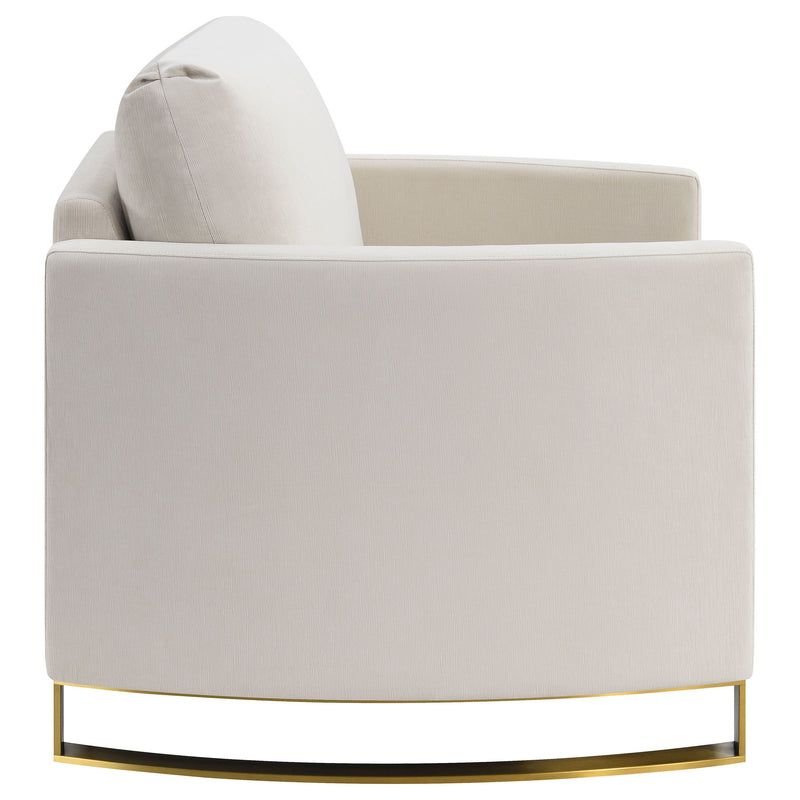 Corliss Upholstered Curved Track Arm Chair
