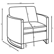 Corliss Upholstered Curved Track Arm Chair