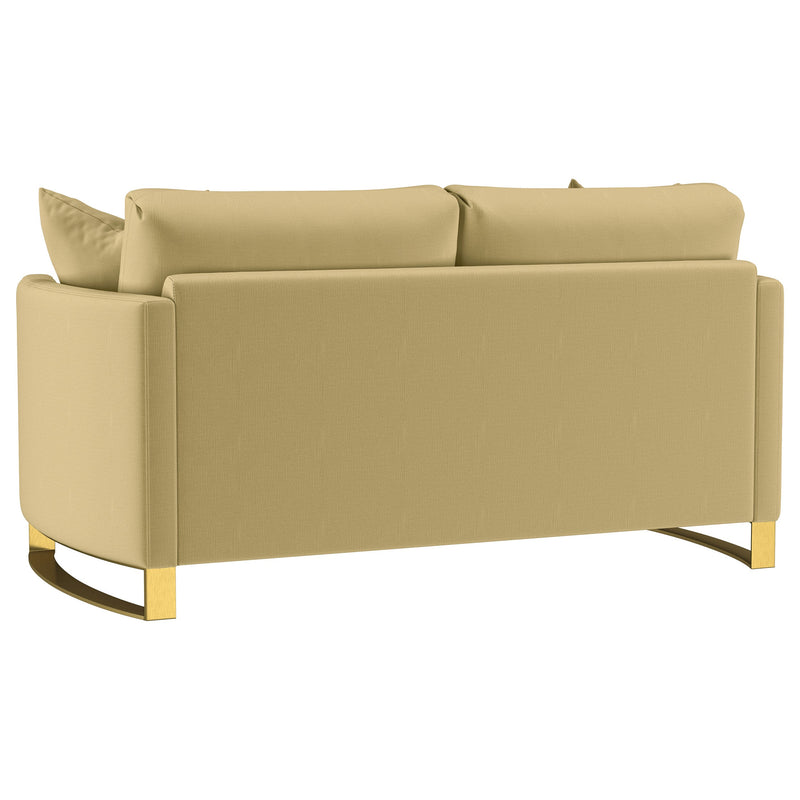 Corliss Upholstered Curved Track Arm Loveseat