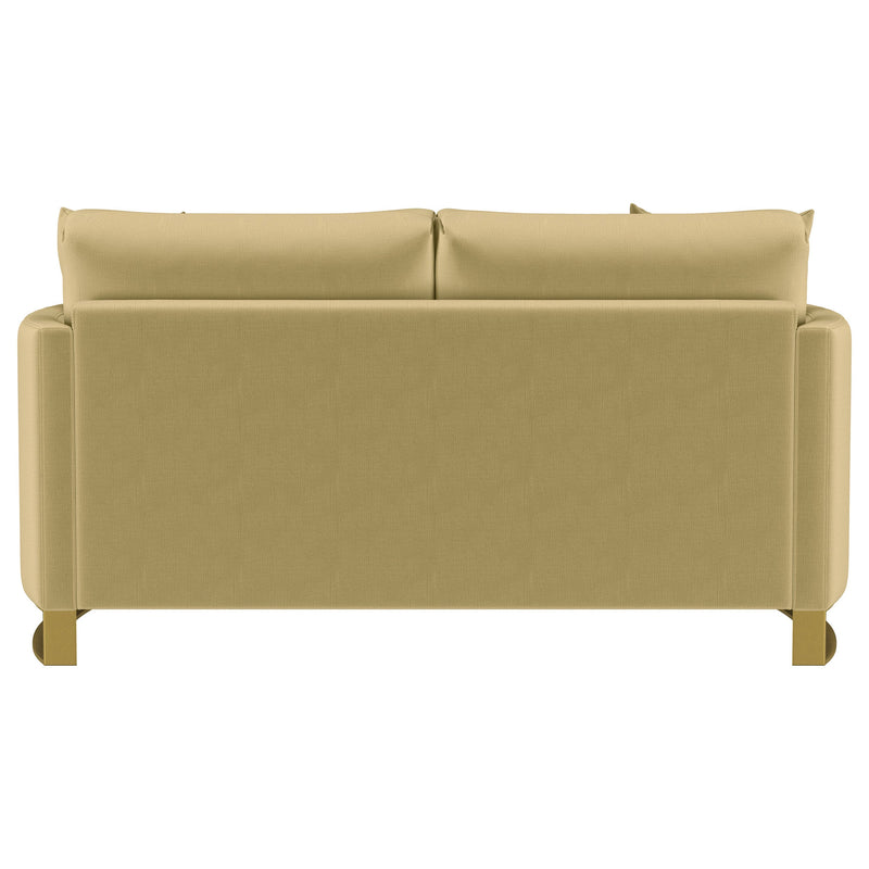 Corliss Upholstered Curved Track Arm Loveseat