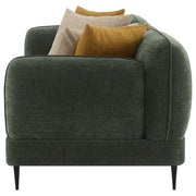 Jade Chenille Upholstered Sculpted Track Arm Sofa