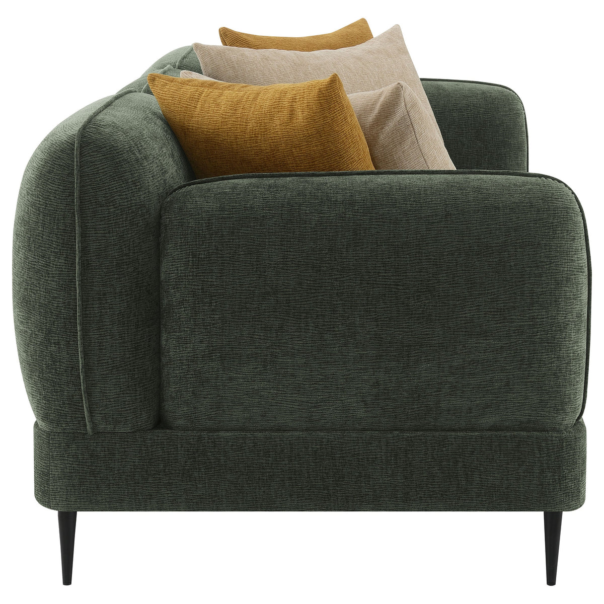 Jade Chenille Upholstered Sculpted Track Arm Sofa