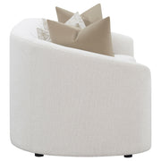 Rainn Boucle Upholstered Sloped Arm Sofa Set Latte