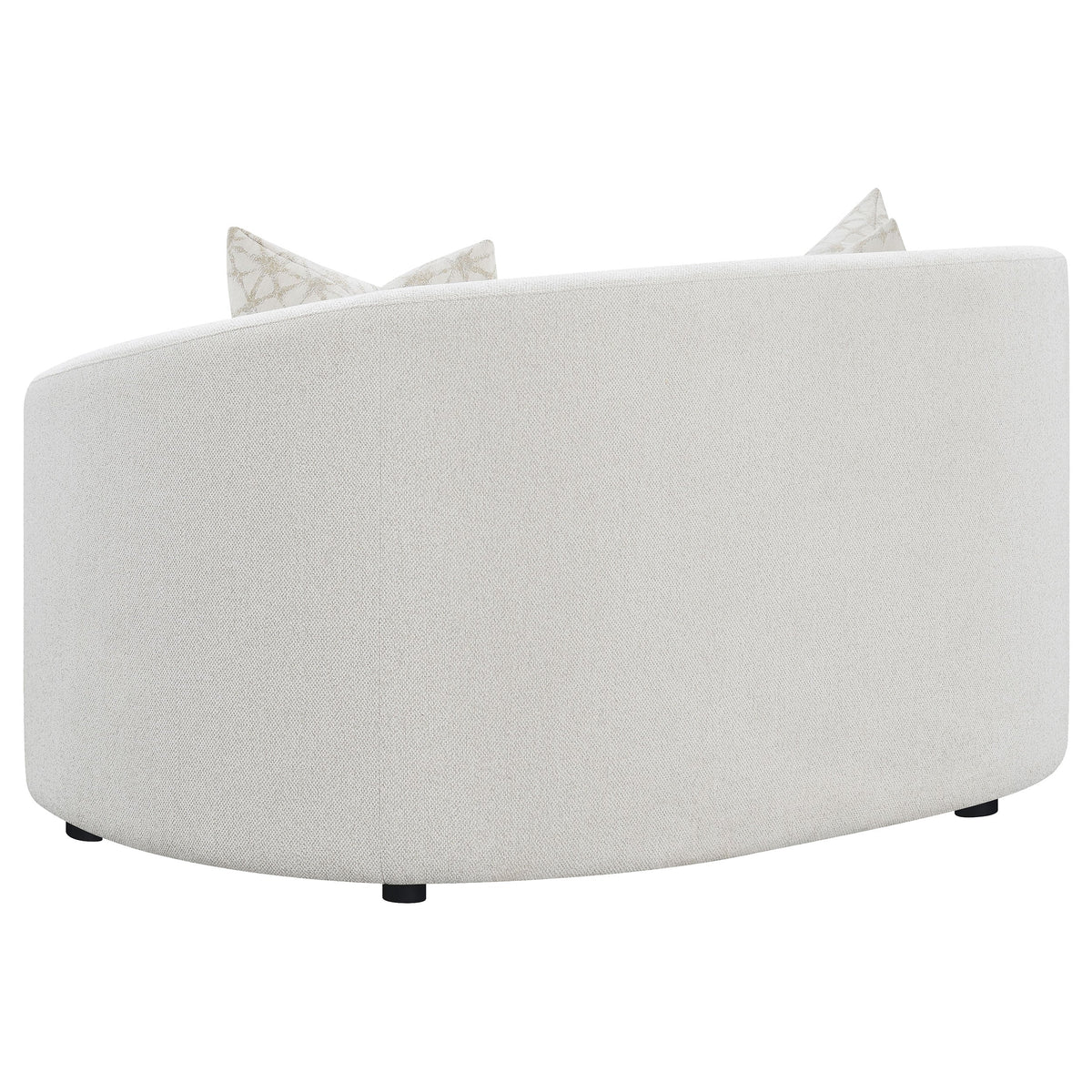 Rainn Boucle Upholstered Sloped Arm Sofa Set Latte